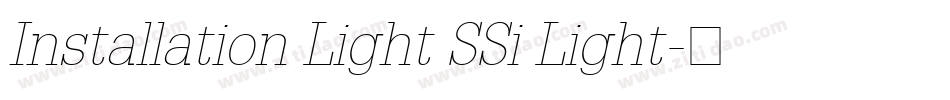 Installation Light SSi Light字体转换